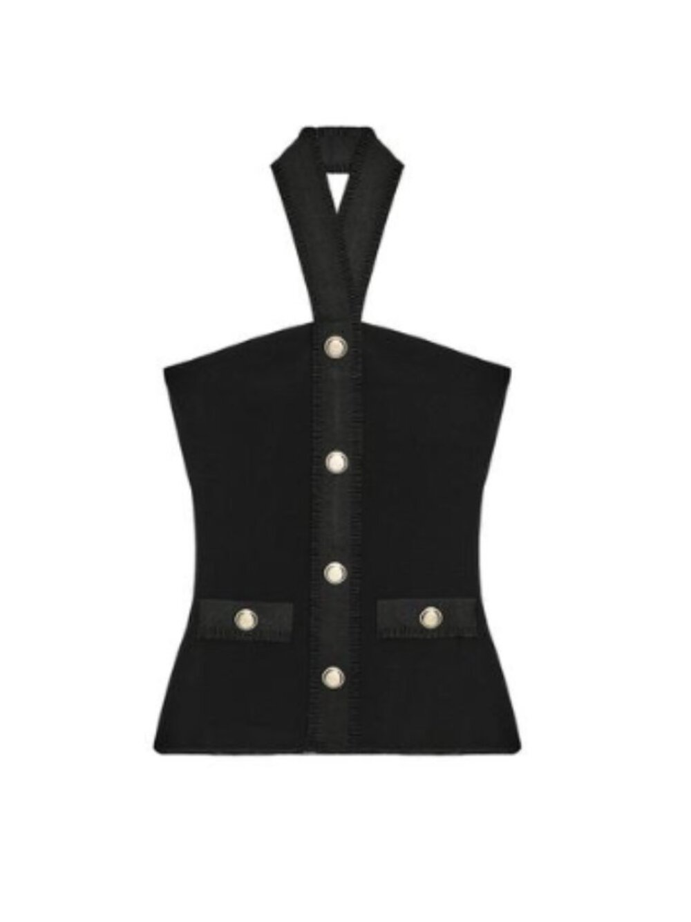 STRETCH CONTOURING HALTER TOP